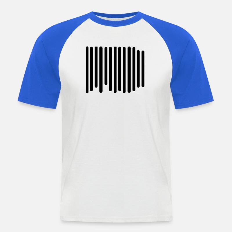 barcode - Men's Baseball T-Shirt - white/royal blue