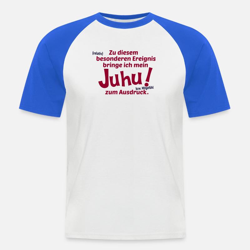 Allgemeines Ereignis - Männer Baseball-T-Shirt - Weiß/Royalblau