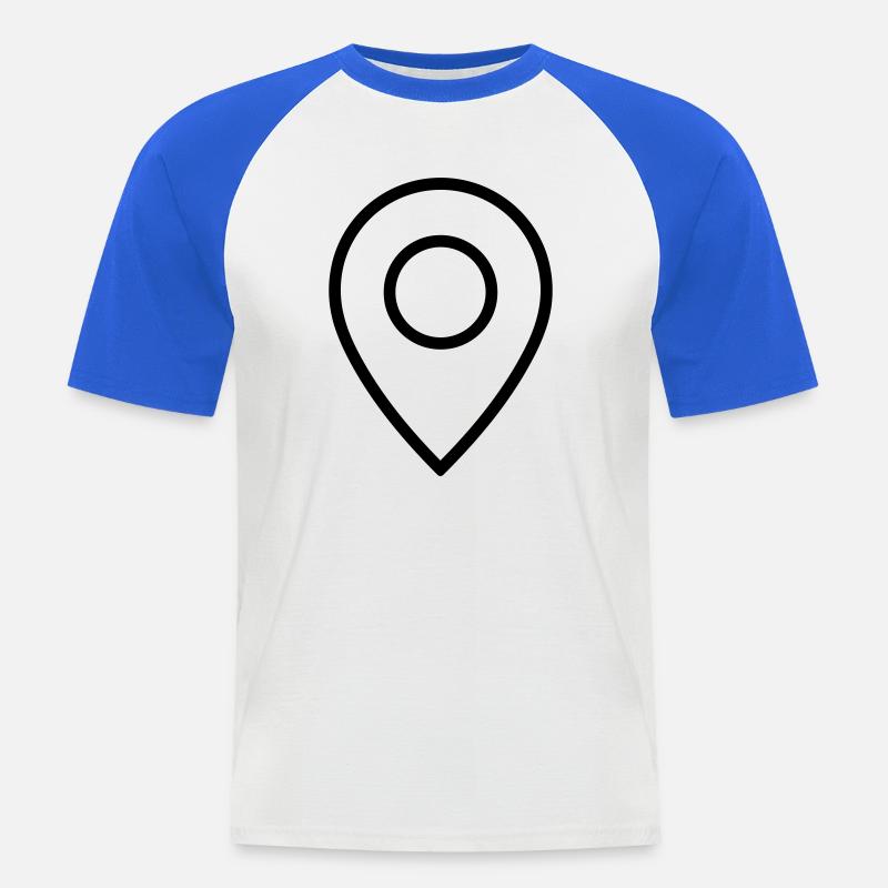 localization - Men's Baseball T-Shirt - white/royal blue