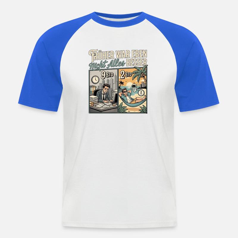 KI Experte - Männer Baseball-T-Shirt - Weiß/Royalblau