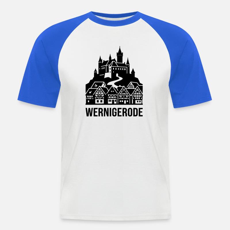 Wernigerode Harz - Männer Baseball-T-Shirt - Weiß/Royalblau