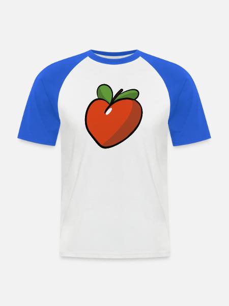 Peche_coeur - Men's Baseball T-Shirt - white/royal blue
