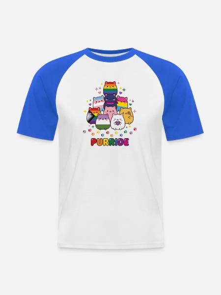Pride Month LGBTQ - Purride - Men's Baseball T-Shirt - white/royal blue