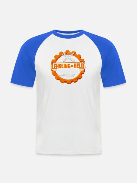 Lehrlinge sind Helden in Ausbildung - Männer Baseball-T-Shirt - Weiß/Royalblau