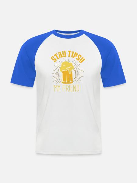 Kellner Barkeeper Ober Bar Bartender barchef - Männer Baseball-T-Shirt - Weiß/Royalblau