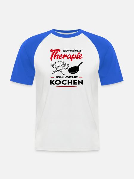 Koch Köchin Küchenchef Gastronom Beruf Arbeit - Männer Baseball-T-Shirt - Weiß/Royalblau