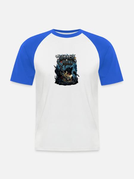 Ozeanische Rhythmen - Männer Baseball-T-Shirt - Weiß/Royalblau