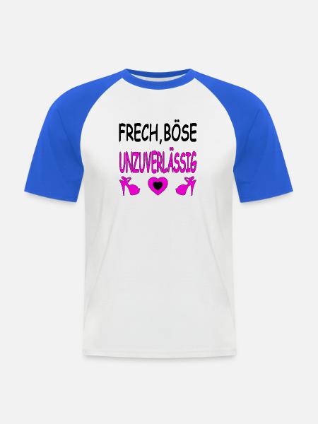 High Heels - Männer Baseball-T-Shirt - Weiß/Royalblau