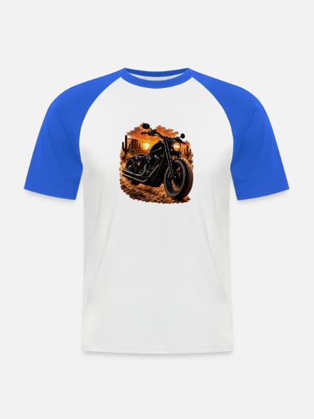 Wüsten-Cruiser - Männer Baseball-T-Shirt - Weiß/Royalblau