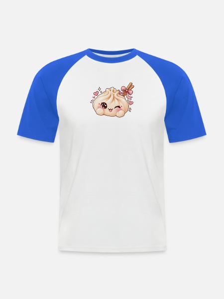 DumplingSquishiie<3 - Männer Baseball-T-Shirt - Weiß/Royalblau