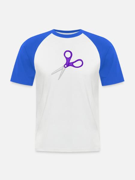Little Thing Grafiken - Männer Baseball-T-Shirt - Weiß/Royalblau