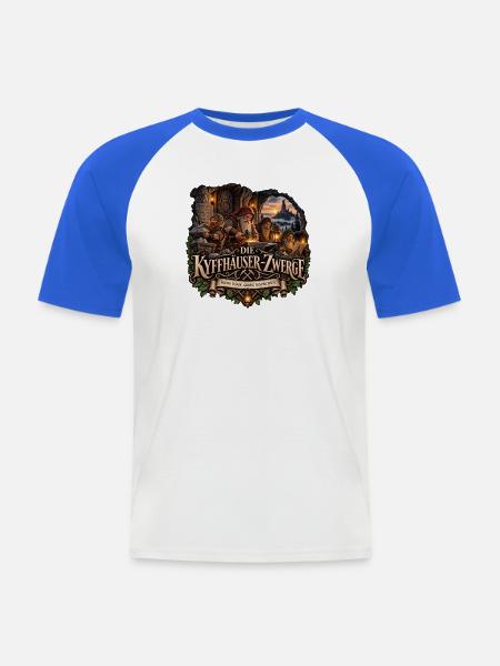 Die Kyffhäuser-Zwerge – Thüringer Sage - Männer Baseball-T-Shirt - Weiß/Royalblau