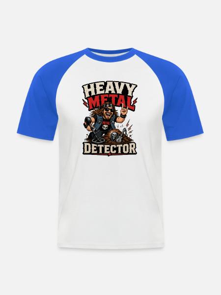 Sondengänger Sondler Heavy-Metal-Detector - Männer Baseball-T-Shirt - Weiß/Royalblau