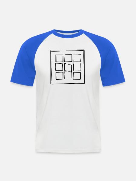 Adventskalender handgezeichnet - Männer Baseball-T-Shirt - Weiß/Royalblau
