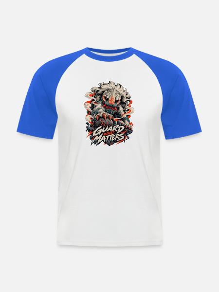 Wächter Monster Was Zählt - Männer Baseball-T-Shirt - Weiß/Royalblau