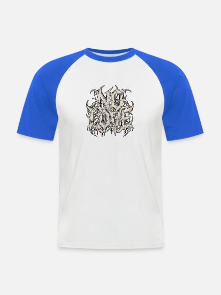 No Love Heavy Metal - Männer Baseball-T-Shirt - Weiß/Royalblau