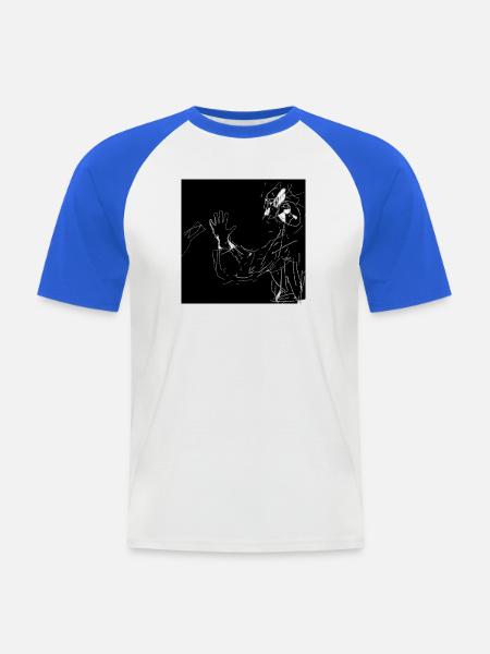 hmmm_whta_isss_dis - Männer Baseball-T-Shirt - Weiß/Royalblau