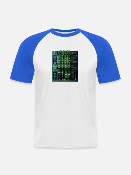 Röntgen Mischpult Dj - Männer Baseball-T-Shirt - Weiß/Royalblau