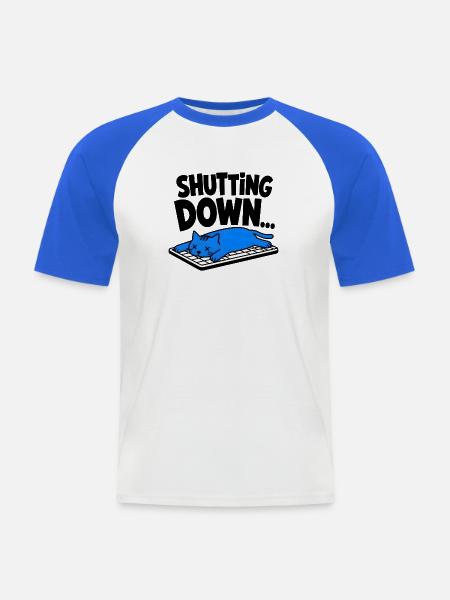 Geek ist ausverkauft – WIRD GESCHLOSSEN - Männer Baseball-T-Shirt - Weiß/Royalblau