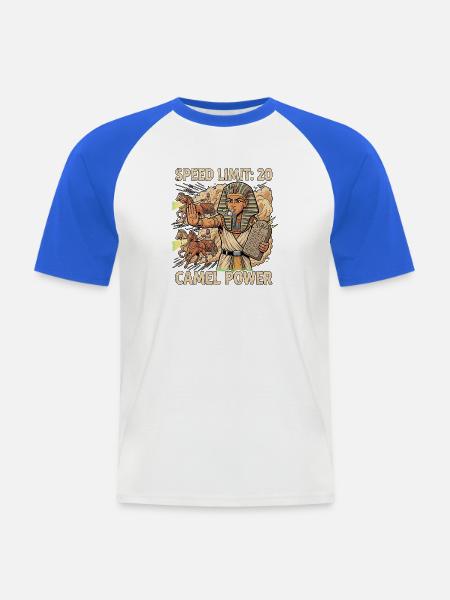 Kfz Mechatroniker am Streitwagen - Männer Baseball-T-Shirt - Weiß/Royalblau