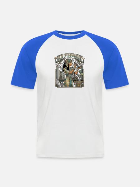 Bartender Nil Cocktail - Männer Baseball-T-Shirt - Weiß/Royalblau