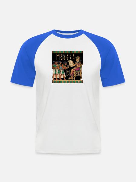 HR Managerin Performance Review - Männer Baseball-T-Shirt - Weiß/Royalblau
