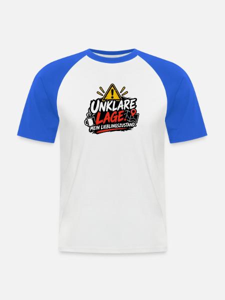 Unklare Lage Lieblingszustand - Männer Baseball-T-Shirt - Weiß/Royalblau