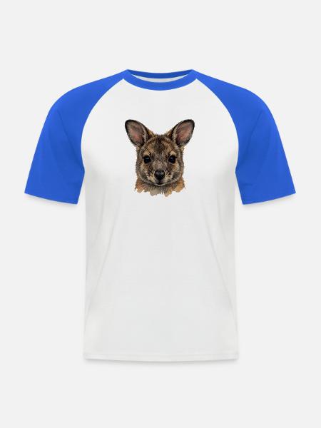 Süßes Quokka Wallaby Australien Design - Männer Baseball-T-Shirt - Weiß/Royalblau
