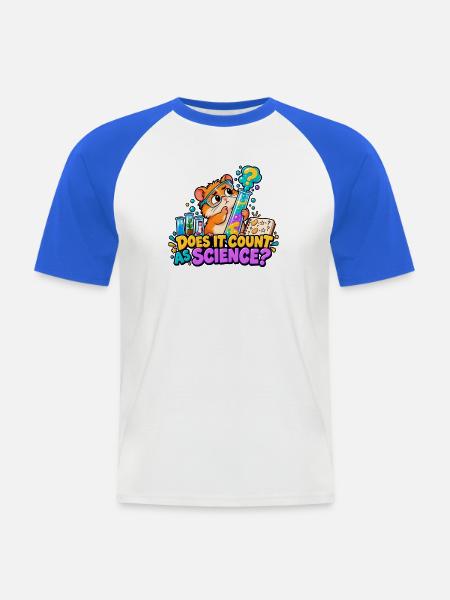 Zählt das als Wissenschaft? - Männer Baseball-T-Shirt - Weiß/Royalblau