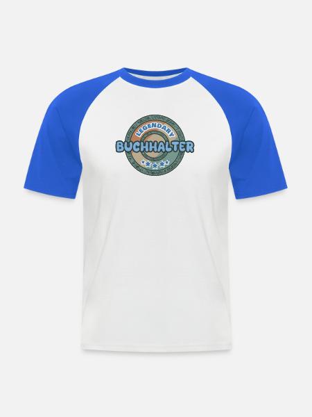 Geschenk für Buchhalter - Männer Baseball-T-Shirt - Weiß/Royalblau