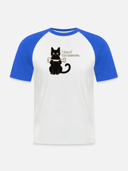 Humerusfund - Männer Baseball-T-Shirt - Weiß/Royalblau