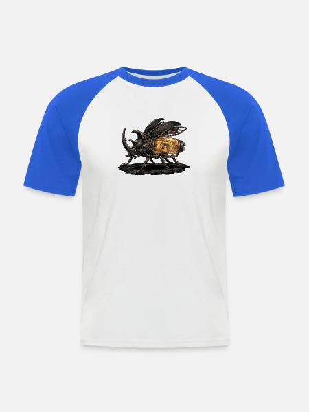 Elektro Insekt Roboter - Männer Baseball-T-Shirt - Weiß/Royalblau