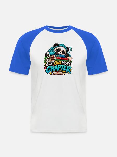 Sleepy Panda und ergänzendes Kapitel - Männer Baseball-T-Shirt - Weiß/Royalblau