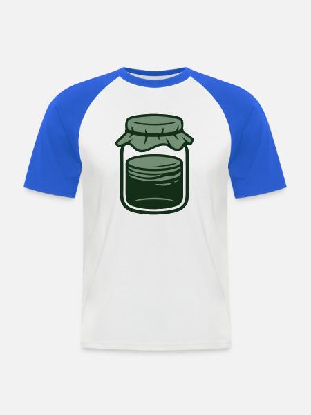 Einmachglas Vorratsglas Icon - Männer Baseball-T-Shirt - Weiß/Royalblau