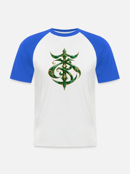 Jade-Mystisches Siegel - Männer Baseball-T-Shirt - Weiß/Royalblau