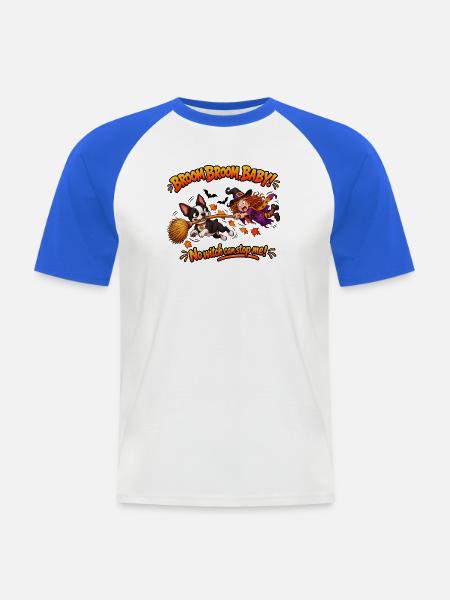 Besenbesen, Baby! - Männer Baseball-T-Shirt - Weiß/Royalblau