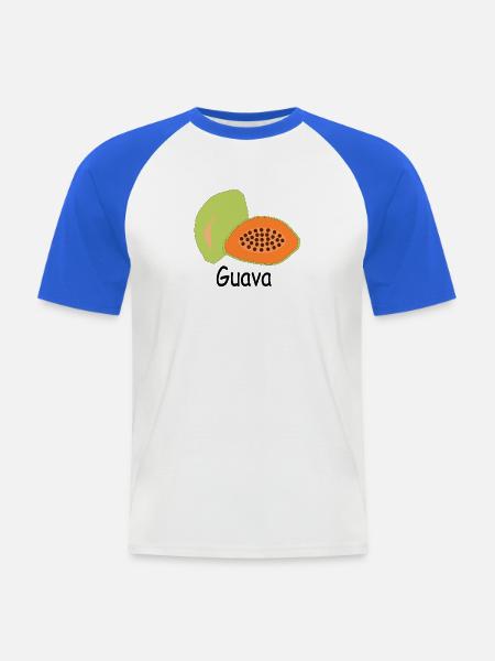 Papaya Tropenfrucht Motiv - Männer Baseball-T-Shirt - Weiß/Royalblau