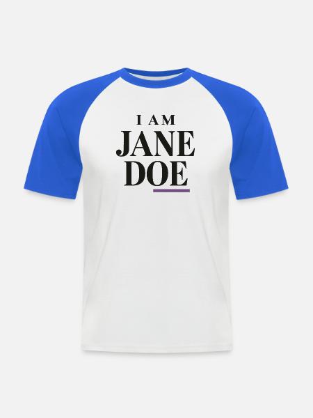 I'm Jane Doe – Meine Stimme - Männer Baseball-T-Shirt - Weiß/Royalblau