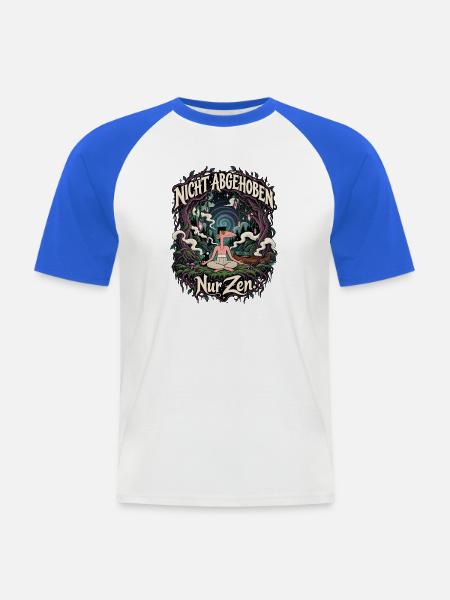 zen zen - Männer Baseball-T-Shirt - Weiß/Royalblau