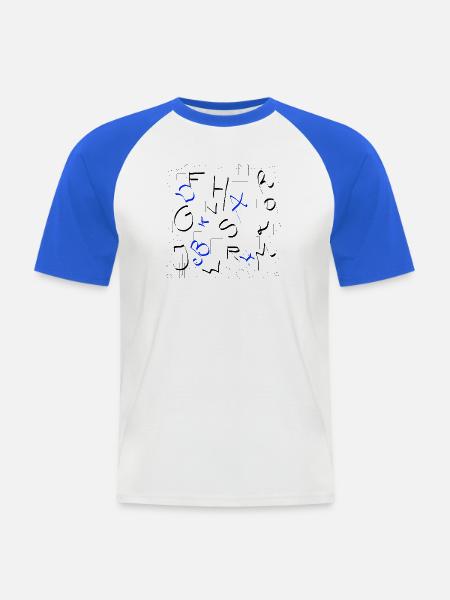 nueva_obra444 - Männer Baseball-T-Shirt - Weiß/Royalblau