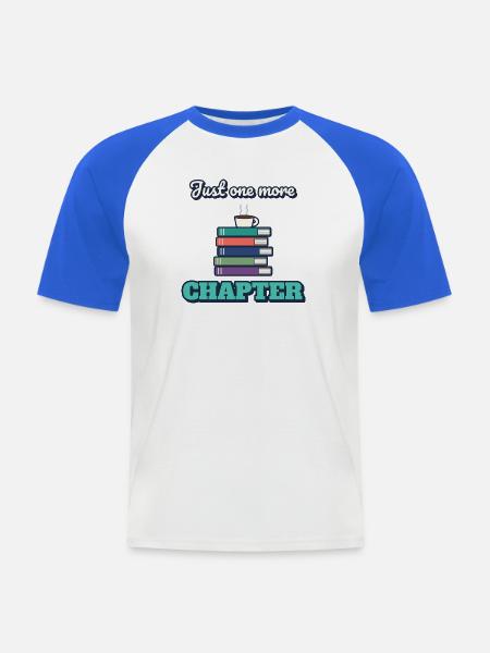 Nur noch ein Kapitel - Männer Baseball-T-Shirt - Weiß/Royalblau