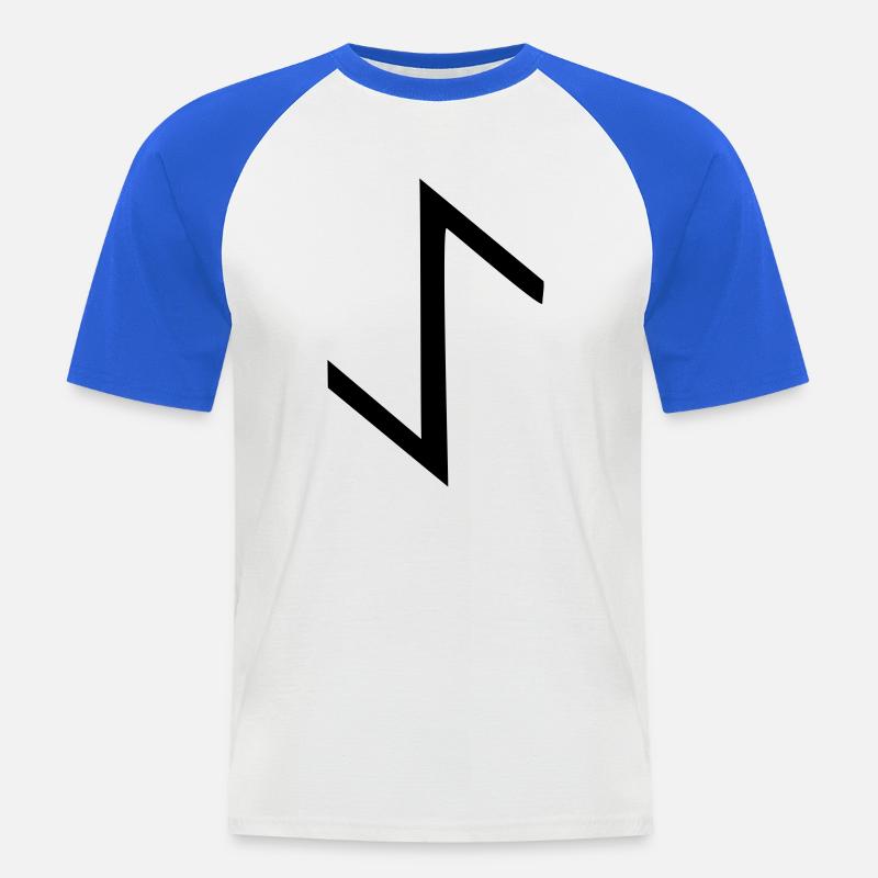 rune eihwaz,eoh - Männer Baseball-T-Shirt - Weiß/Royalblau
