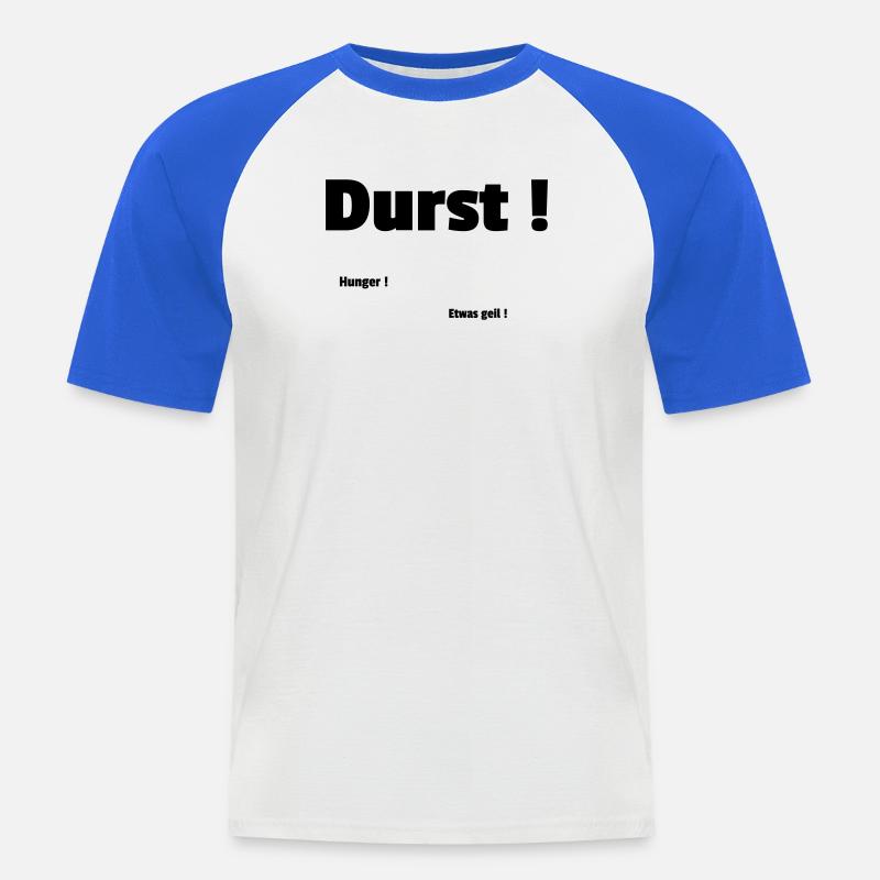 Durst - Männer Baseball-T-Shirt - Weiß/Royalblau