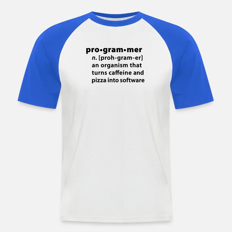 Programmdefinition - die Definition Programmer - Männer Baseball-T-Shirt - Weiß/Royalblau
