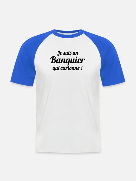 I'm a successful banker - Men's Baseball T-Shirt - white/royal blue