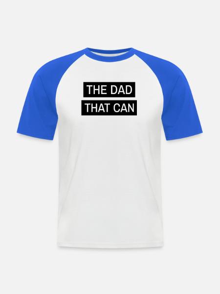 Der Vater, der es kann - Männer Baseball-T-Shirt - Weiß/Royalblau