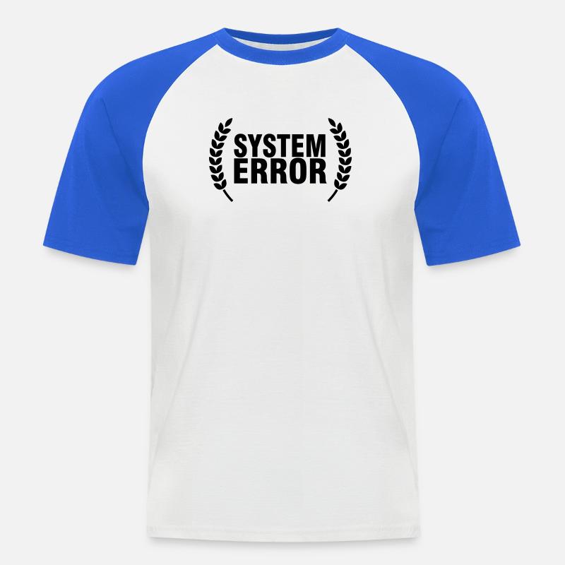 Systemfehler - Männer Baseball-T-Shirt - Weiß/Royalblau