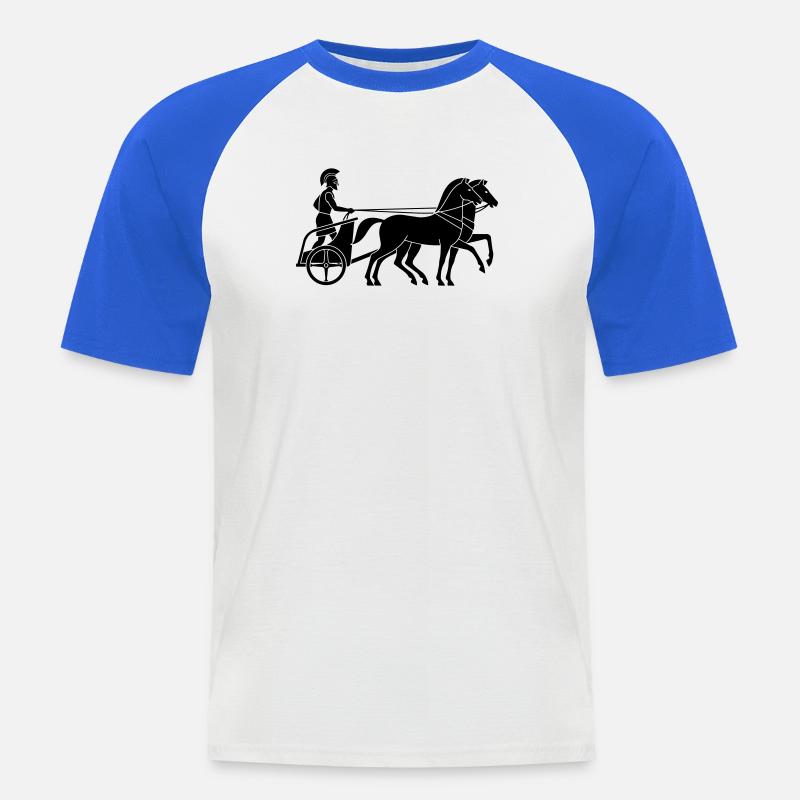 Gladiator - Men's Baseball T-Shirt - white/royal blue