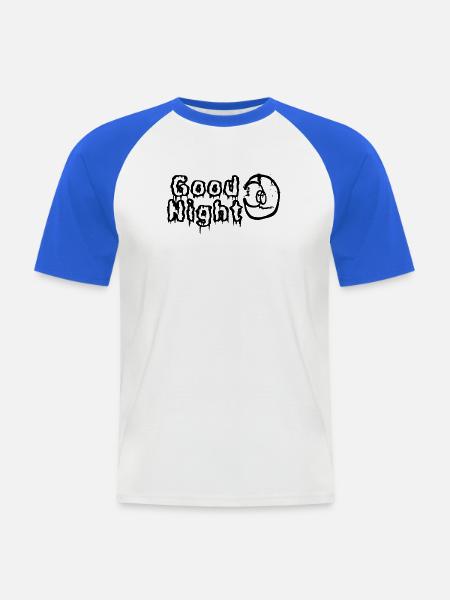 Schlaf gut - Männer Baseball-T-Shirt - Weiß/Royalblau