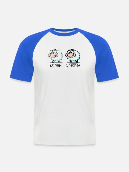 sheep - Men's Baseball T-Shirt - white/royal blue